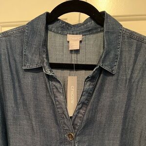 Chico’s Denim Tunic Top | NWT | Size L